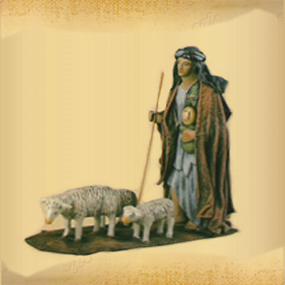 Grupo Pastor con Borregos. LIENZADO