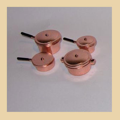 Cacerolas de Metal Color Cobre 4 Unidades