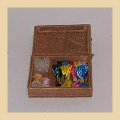 Caja de Hilos en Madera Costura Rectangular