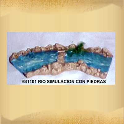 Rio Simulación con Piedras
