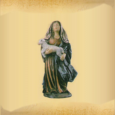 Pastora con Borrego. LIENZADA