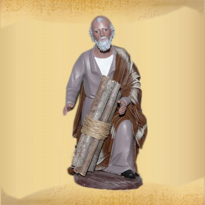 Pastor de Rodillas con Haz de  Leña