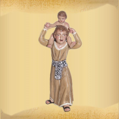 Niño Portando Bebé a Hombros.