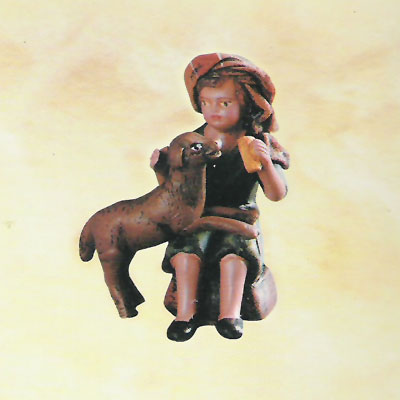Niño Sentado y Perro