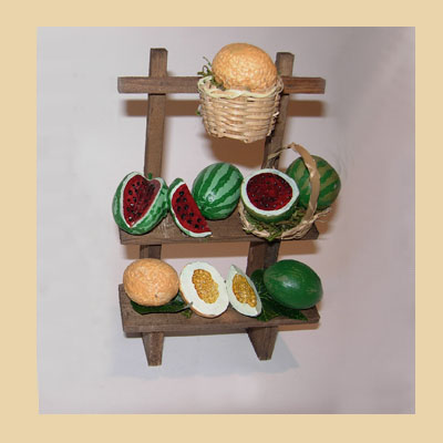 Mesa Madera Estantes para Melones y Sandias
