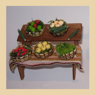 Mesa 2 Alturas Baja Vendiendo Fruta (5 cestas)
