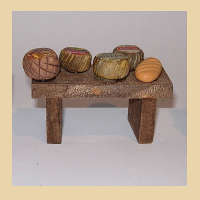 Mesa Rectangular Quesos con Etiquetas
