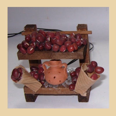 Mesa Mini Estantes Castañas con Luz