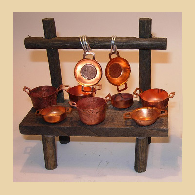 Mesa Travesaño Piezas de Cobre