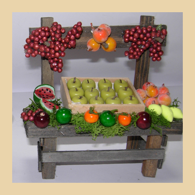 Mesa de Madera con Ganchos Frutas