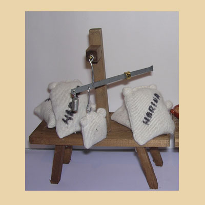 Mesa Venta Sacos de Harina con Romana