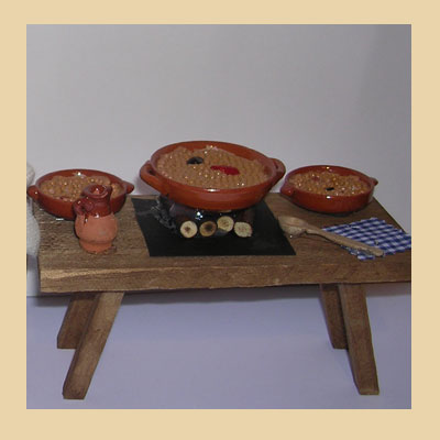 Mesa Cocinando Garbanzos