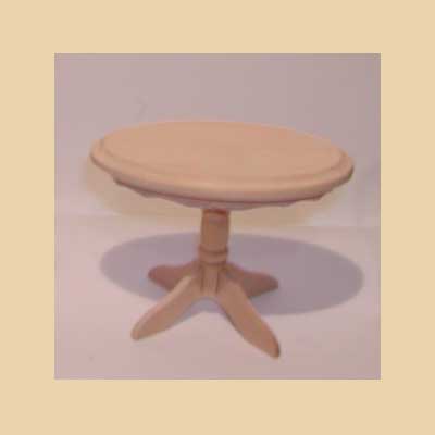 Mesa madera Oval Tallada
