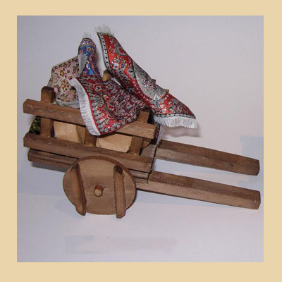 Carro madera con Alfombras