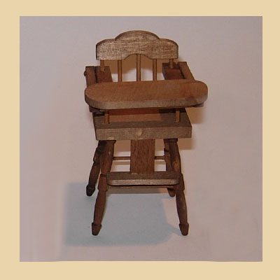Trona de Madera Nogal Envejecido