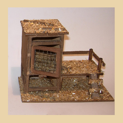 Gallinero Jaula con Tejado de Paja