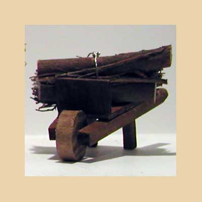 Carretilla con Leña Madera