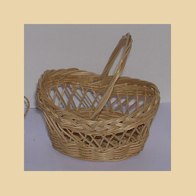 Cesta Rejilla Blanca Ovalada