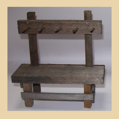 Mesa en Madera con 5 Ganchos