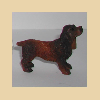 Perro Resina Pie