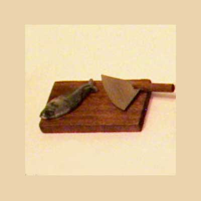 Tabla de Pescado y Cuchillo