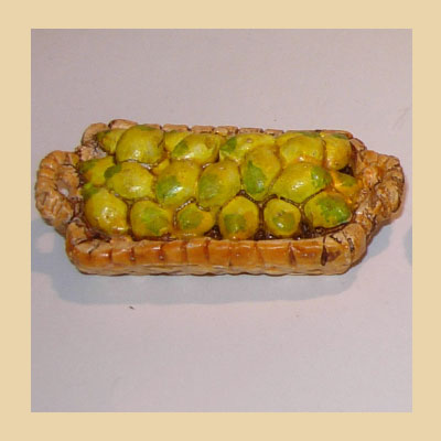 Cesta Plana con Limones 2 Asas de Barro