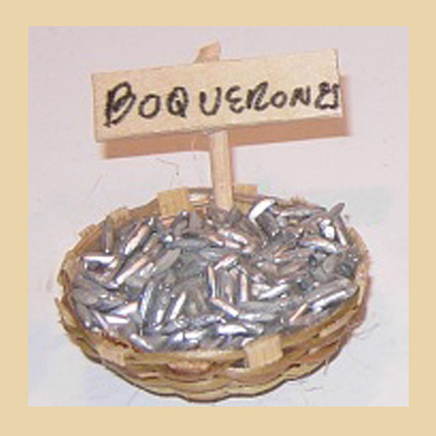 Cesta Redonda de Boquerones con Letrero