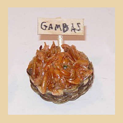 Cesta Redonda de Gambas con Letrero