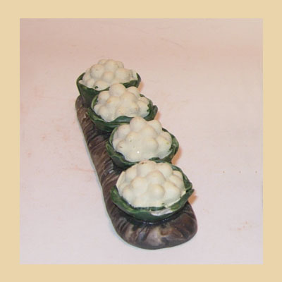 Huerto con Coliflor Grande en Resina