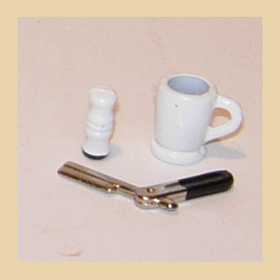 Conjunto Navaja de Afeitar, vaso, y Brocha