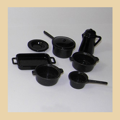 Conjunto 8 Piezas Cazuelas Cazos de Cocina Metálicos