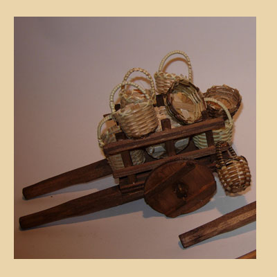 Carro Madera con Mimbre
