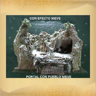 Portal con Nieve y Pueblo
