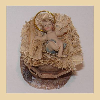 Niño Jesus Resina en su Cuna