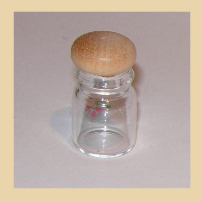 Bote de Cristal con Tapa de Madera