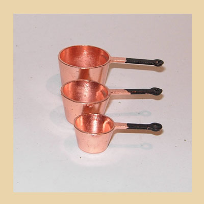 Juego de 3 Cazos Cónicos Imitación Cobre