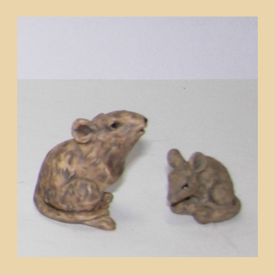 Set de 2 Ratones en Resina