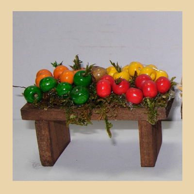 Mesa Rectangular Mini Fruta Manzana Naranjas