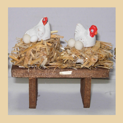 Mesa Rectangular Mini Huevos y Gallinas
