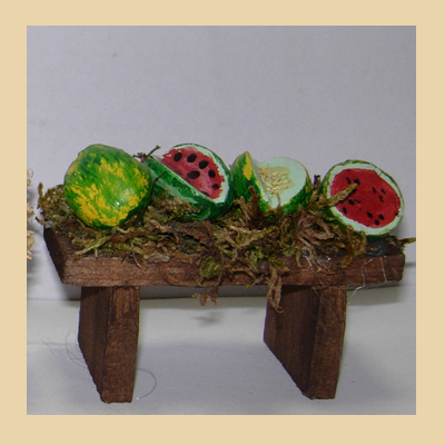 Mesa rectangular Mini Melones y Sandias