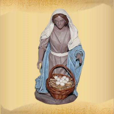 Pastora Adorando con Cesta de Huevos
